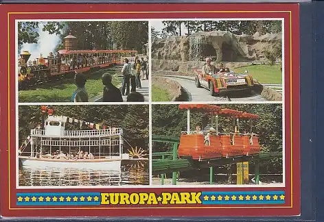 [Ansichtskarte] AK Europa Park Freizeit und Familienpark Rust / Baden Monza - Western - Einschienenbahn - Mississippi Raddampfer 1980. 
