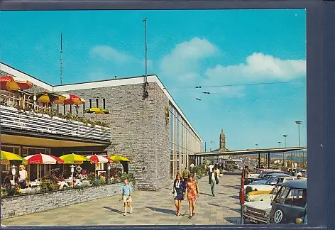 [Ansichtskarte] AK Pforzheim Hauptbahnhof mit St. Franziskuskirche 1970. 