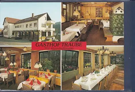 [Ansichtskarte] AK Gasthof Traube Winnenden Hanweiler 4.Ansichten 1980. 