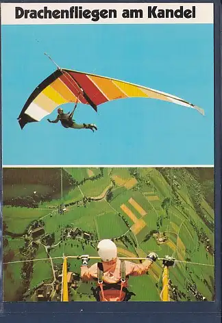 [Ansichtskarte] AK Drachenfliegen am Kandel 2.Ansichten Luftaufnahme zeigt den Landeplatz 1981. 