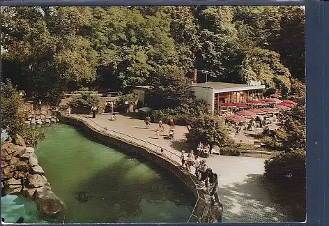 [Ansichtskarte] AK Milchbar im Zoo mit Cafe Terrasse Karlsruhe - Stadtgarten 1970. 