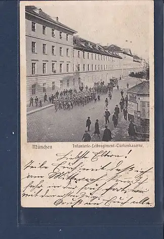[Ansichtskarte] AK München Infanterie Leibregiment Türkenkaserne 1903. 