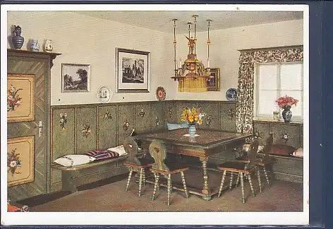 [Ansichtskarte] AK Innenraum im Hause Wachenfels Landhaus des Reichskanzlers in Berchtesgaden ( Obersalzberg) 1940. 