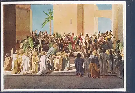 [Ansichtskarte] AK Passionsspiele 1950 Oberammergau Einzug in Jerusalem. 