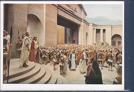 [Ansichtskarte] AK Passionsspiele 1950 Oberammergau Ans Kreuz mit Ihm. 