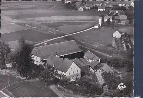 [Ansichtskarte] AK Gaststätte Plank Pollenried über Regensburg Luftbild 1962. 