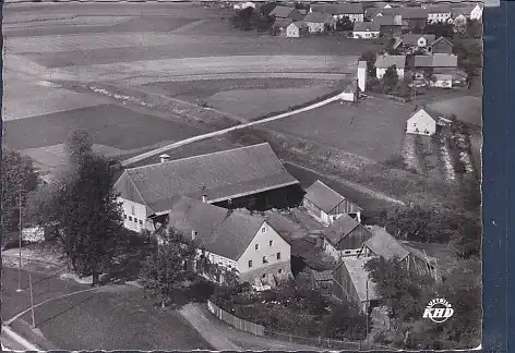 [Ansichtskarte] AK Gaststätte Plank Pollenried über Regensburg Luftbild 1962. 