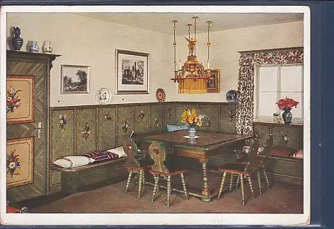 [Ansichtskarte] AK Innenraum im Hause Wachenfels Landhaus des Reichskanzlers in Berchtesgaden ( Obersalzberg) 1940. 