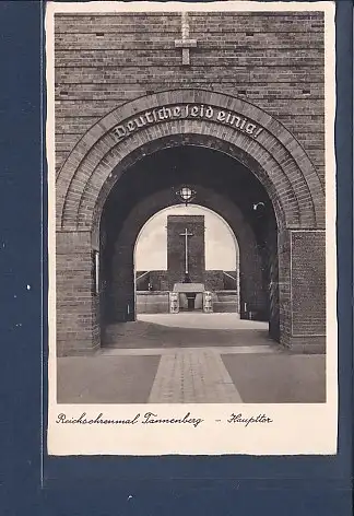 [Ansichtskarte] AK Reichsehrenmal Tannenberg - Haupttor 1943. 