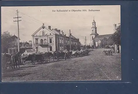 [Ansichtskarte] AK Der Russeneinfall in Ostpreußen 1914 Stallupoenen 1916. 
