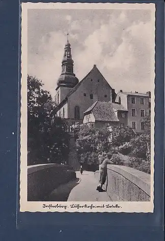 [Ansichtskarte] AK Insterburg Lutherkirche mit Brücke 1925. 