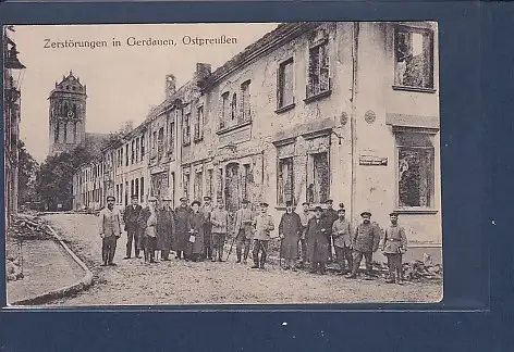 [Ansichtskarte] AK Zerstörung in Gerdauen Ostpreußen 1915. 