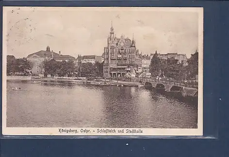 [Ansichtskarte] AK Königsberg Ostpr. - Schloßteich und Stadthalle 1926. 