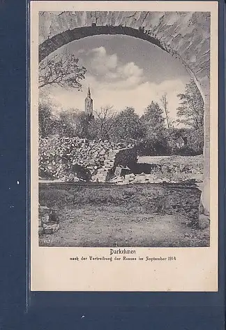 [Ansichtskarte] AK Darkehmen nach der Vertreibung der Russen im Septemberg 1914. 