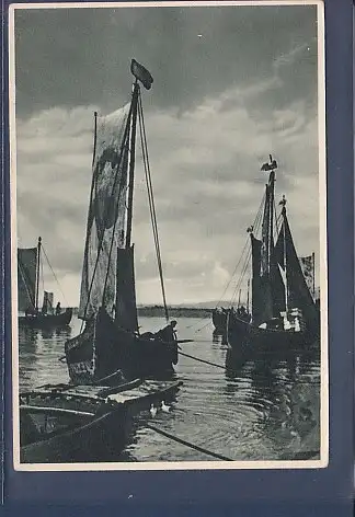 [Ansichtskarte] AK Ostpreußen ist Schön! Fischerkähne auf dem Kurischen Haff 1940. 