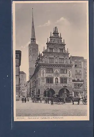 [Ansichtskarte] AK Neisse Kämmerer Gebäude u. Ratsturm 1930. 