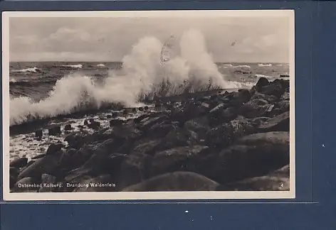 [Ansichtskarte] AK Ostseebad Kolberg Brandung Waldenfels 1932. 