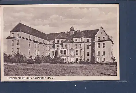 [Ansichtskarte] AK Kreiskrankenhaus Dramburg ( Pom.) 1938. 