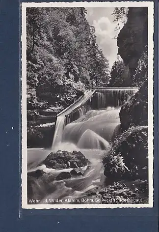 [Ansichtskarte] AK Wehr i.d. Wilden Klamm Böhm. Schweiz ( Sudetengau) 1940. 