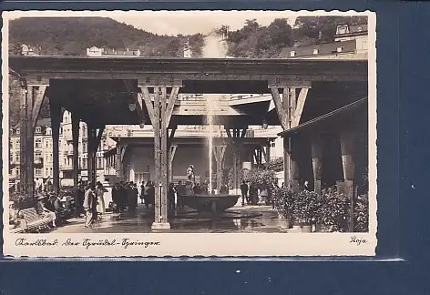 [Ansichtskarte] AK Karlsbad Der Sprudel Springer 1940. 