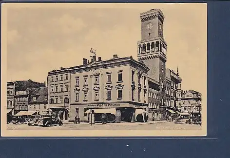 [Ansichtskarte] AK Sagan Ring mit Rathausturm 1941. 