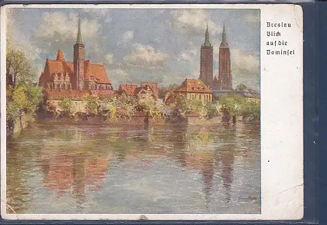 [Ansichtskarte] AK Breslau Blick auf die Dominsel 12. Deutsches Sängerbundesfest 1937. 