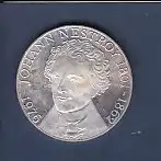 100 Schilling Münze Johann Nestroy 1801-1862 1976