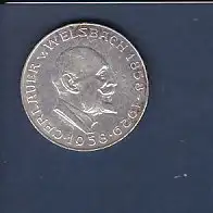 25 Schilling Münze Carl Auer v. Welsbach 1858-1929 1958