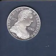 25 Schilling Münze R. Imp. Hu. Bo. Reg. M. Theresia D.G. 1717-1780 1967