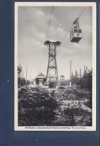 [Ansichtskarte] AK Seilbahn Johannisbad Schwarzenberg Riesengebirge 1940. 