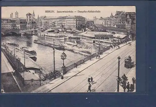 [Ansichtskarte] AK Berlin Jannowitzbrücke - Dampfer Abfahrtstelle 1925. 