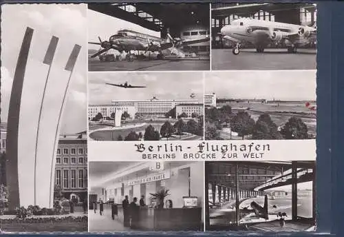 [Ansichtskarte] AK Berlin Flughafen Berlins Brücke zur Welt 7.Ansichten 1961. 