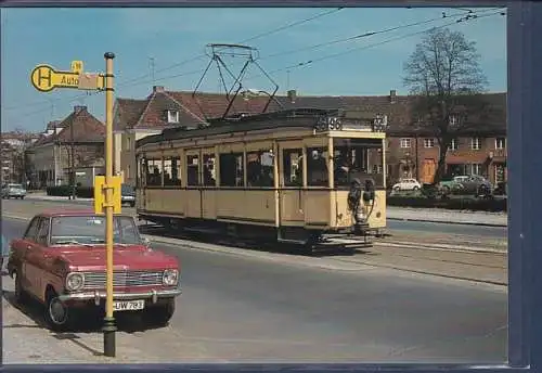 [Ansichtskarte] AK Triebwagen 3417 ( TM 36) als Linie 96 am Adolf Scheidt Platz in Tempelhof 1966. 