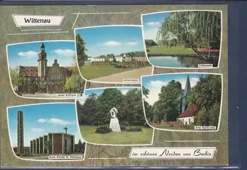[Ansichtskarte] AK Wittenau im schönen Norden von Berlin 6.Ansichten Altes Rathaus - Volkspark - Kath Kirche St. Nikolaus 1970. 