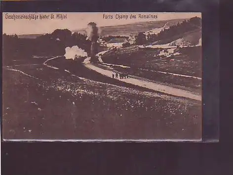 AK Geschosseinschläge hinter St. Mihiel 1918