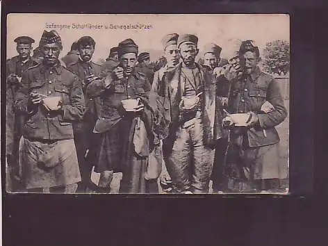 AK Gefangene Schottländer u. Senegalschützen 1918