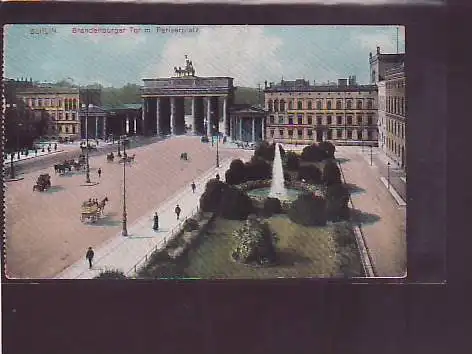 AK Berlin Brandenburger Tor m. Pariserplatz 1920