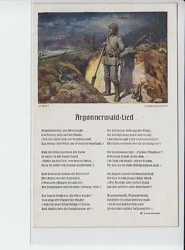 AK Argonnerwald - Lied 1918