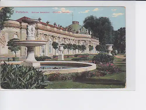 AK Potsdam Schloss Sanssouci - Oberste Terrasse 1912