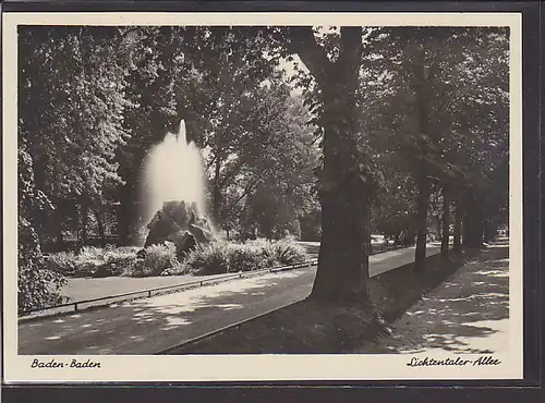 AK Baden Baden Lichtentaler Allee 1951