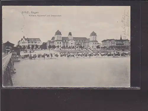 AK Binz Kurhaus, kaiserhof und Strandleben 1909