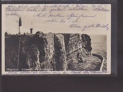 AK Helgoland Felspartie mit Leuchtturm 1929