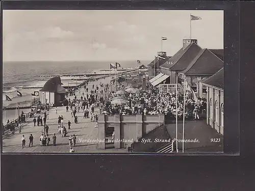 AK Nordseebad Westerland Strand Promenade 1937