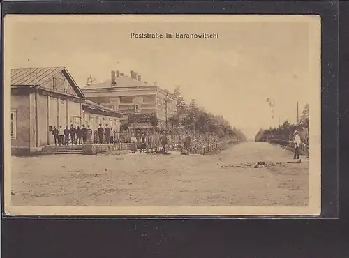 AK Poststraße in Baranowitschi 1916