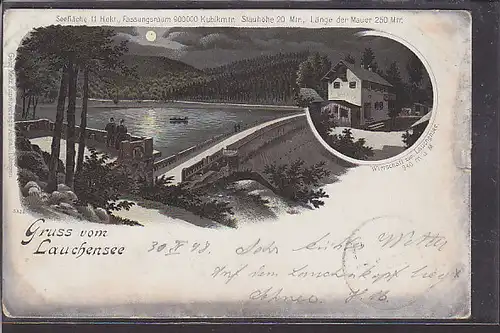 AK Litho Gruss vom Lauchensee 2.Ansichten 1898