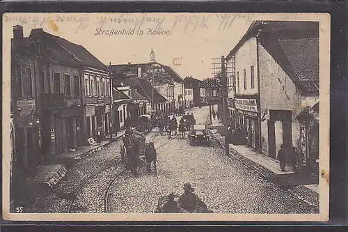 AK Straßenbild in Kowno 1915