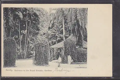 AK Kandy Entrance to the Royal Botanic Gardens 1920