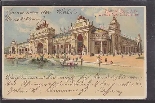 AK Litho Palace of Liberal Arts World´s Fair - St. Louis 1904