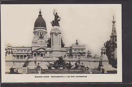 AK Buenos Aires - Monumento a Los Dos Congresos 1930
