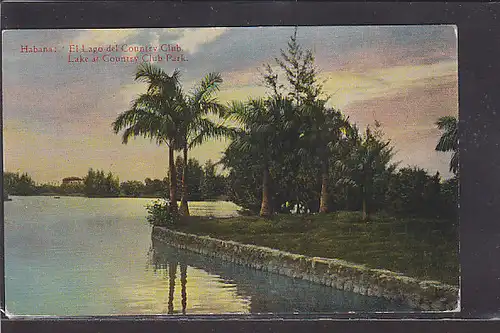 AK Habana: Lake at Country Club Park 1925